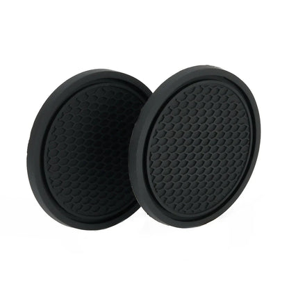 2pcs Black Car Auto Cup Holder Anti Slip Insert Coasters Pads Interior Accessories For Most Cups Accessories