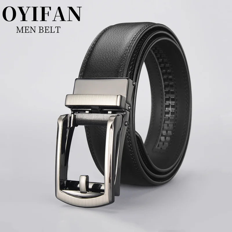 High quality men's automatic belt, business belt, adjustable belt, luxury belt, cowhide belt, ratchet belt