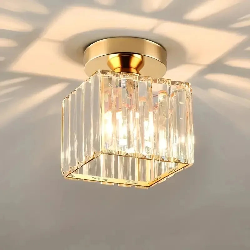 Led Ceiling Lights Room decoration Crystal Lampshade Chandelier Living Room Bedroom Modern Round Square Decorative Ceiling Lamp
