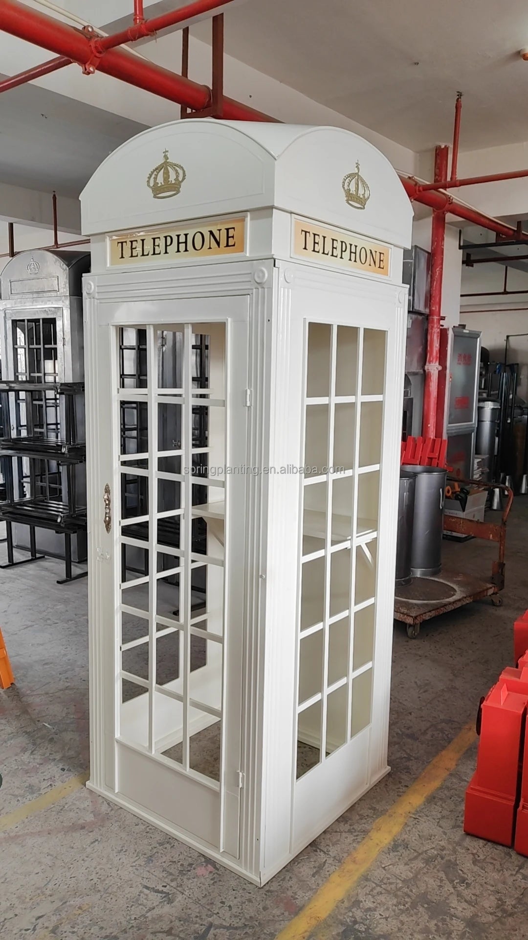 White Phone Booth with Audio Guestbook Phone London Wedding Telephone Booth for Wedding Events Decoration