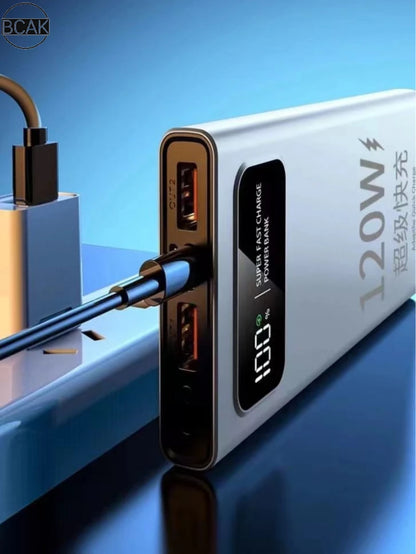 Quality BCAK New 120W Power Bank 20000mAh Super Fast Charging Large Capacity Mobile Power Supply