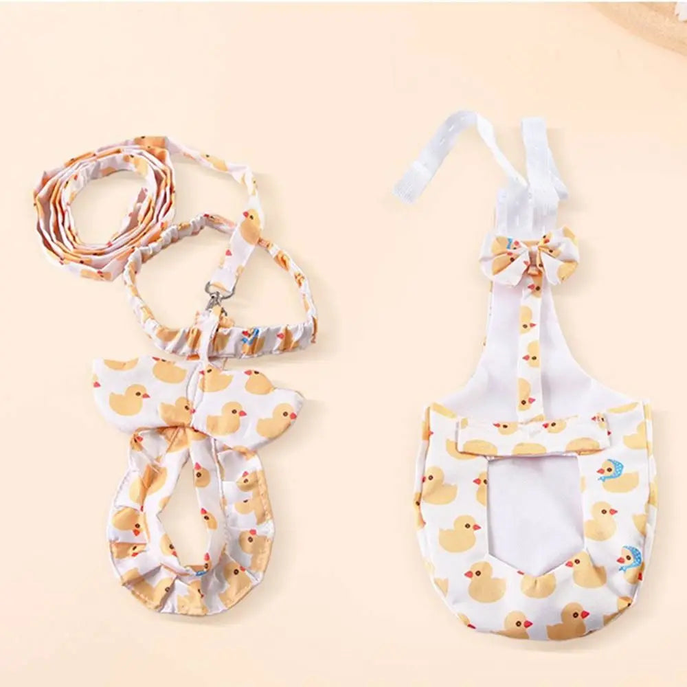 Cute Pet Duck Diaper Reusable Adjustable Goose Breast Strap Wearable Reduce Odor Chicken Diapers Poultry Supplies