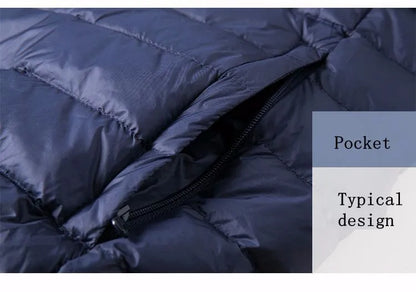 Winter Men's Down Jacket Ultra Light Down Jacket Men Windbreaker Feather Jacket Man Lightweight Portable Warm Coat Down Jacket