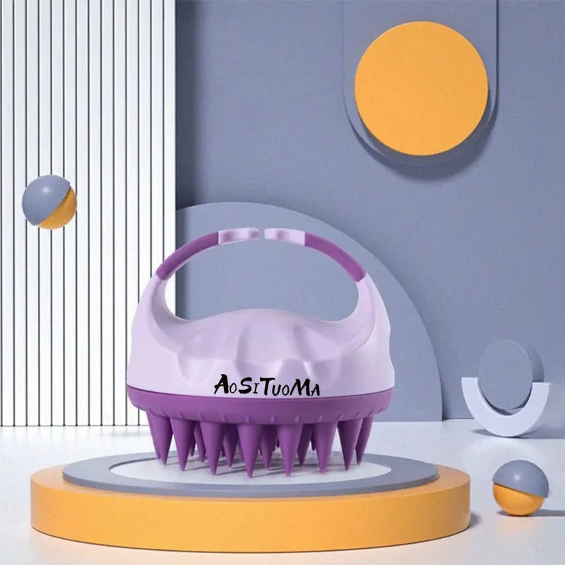 Scalp Scrubber, Shampoo, Brush, Massager, Clean Scalp, Comb, Handle, Shampoo Brush, Scalp Exfoliating Brush, Massage Comb