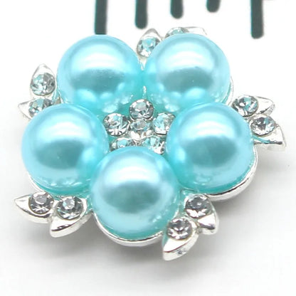 5Pcs Alloy pearl accessories DIY jewelry accessories rhinestone drill disc accessories DIY hair accessories clothing accessorie