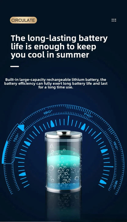 Desktop Rechargeable Fan Small Portable Air Conditioning Appliances Auto Rotation Ventilador 3-speed Wind Silent for Home Office