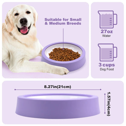 Pet Dog Slow Feeder Bowl Fun Non Slip Anti-Gulping Slower Food Feeding Dishes Eco Dog Bowl for Large Medium Small Dogs Puppy