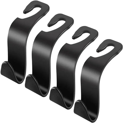 4/2Pcs Universal Auto Seat Headrest Hook Storage Hanger Car Hooks Back Seat Organizer Holder Clip Car Interior Accessories