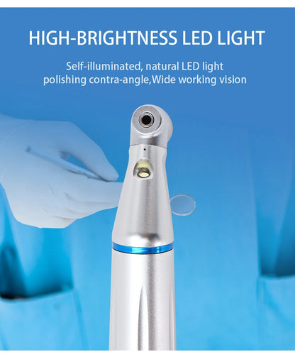 Dental LED Light inner 1:1 Ratio Contra Angle E-generatorLow Speed Handpiece Inner Water Spray E-Typle coupler