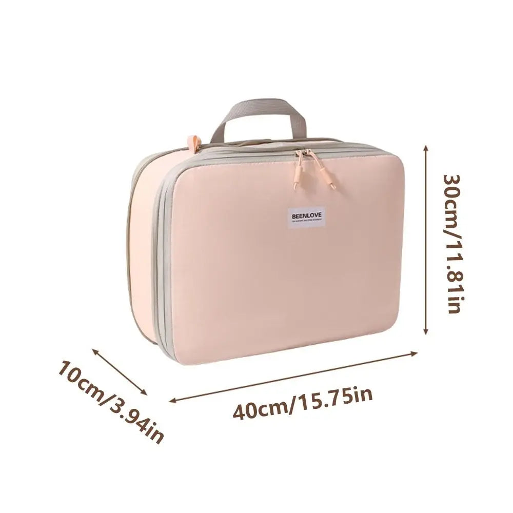 Large Capacity Compression Packing Cube with Carry Handle Waterproof Clothes Storage Bag Dustproof Handheld