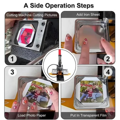 50-80mm DIY Fridge Magnet Maker Machine Rectangular 100Pc Magnet Materials Supply Paper Cutter Photo Refrigerator Sticker Making