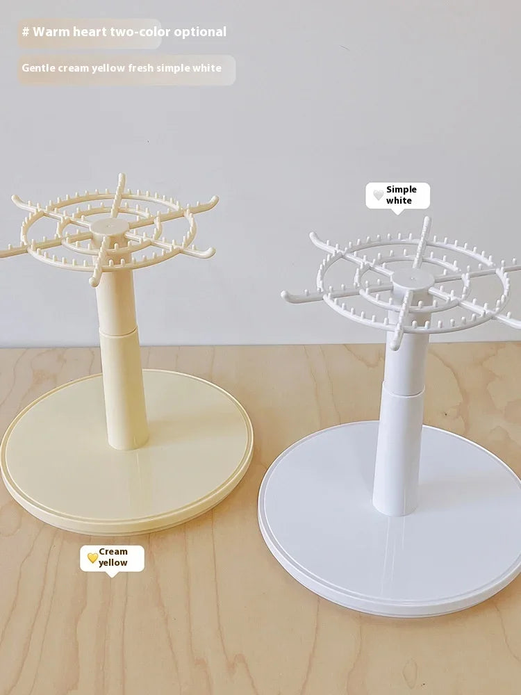 Labubu pendant display box, rotatable transparent Labubu doll, handmade blind box, storage display stand, decorative ornaments,