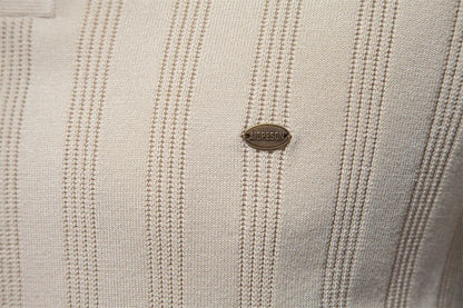 Spring/Summer New Mens T-shirt Woolen Polo Knitwear Short Sleeved Lapel Casual Top for Men