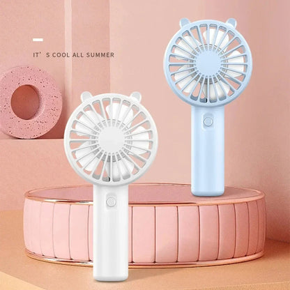 Mini Portable Cooling Fan Handheld Fan Small USB Rechargeable Eyelash Eyelash Mute Cooler Handheld Fan USB Rechargeable Desk