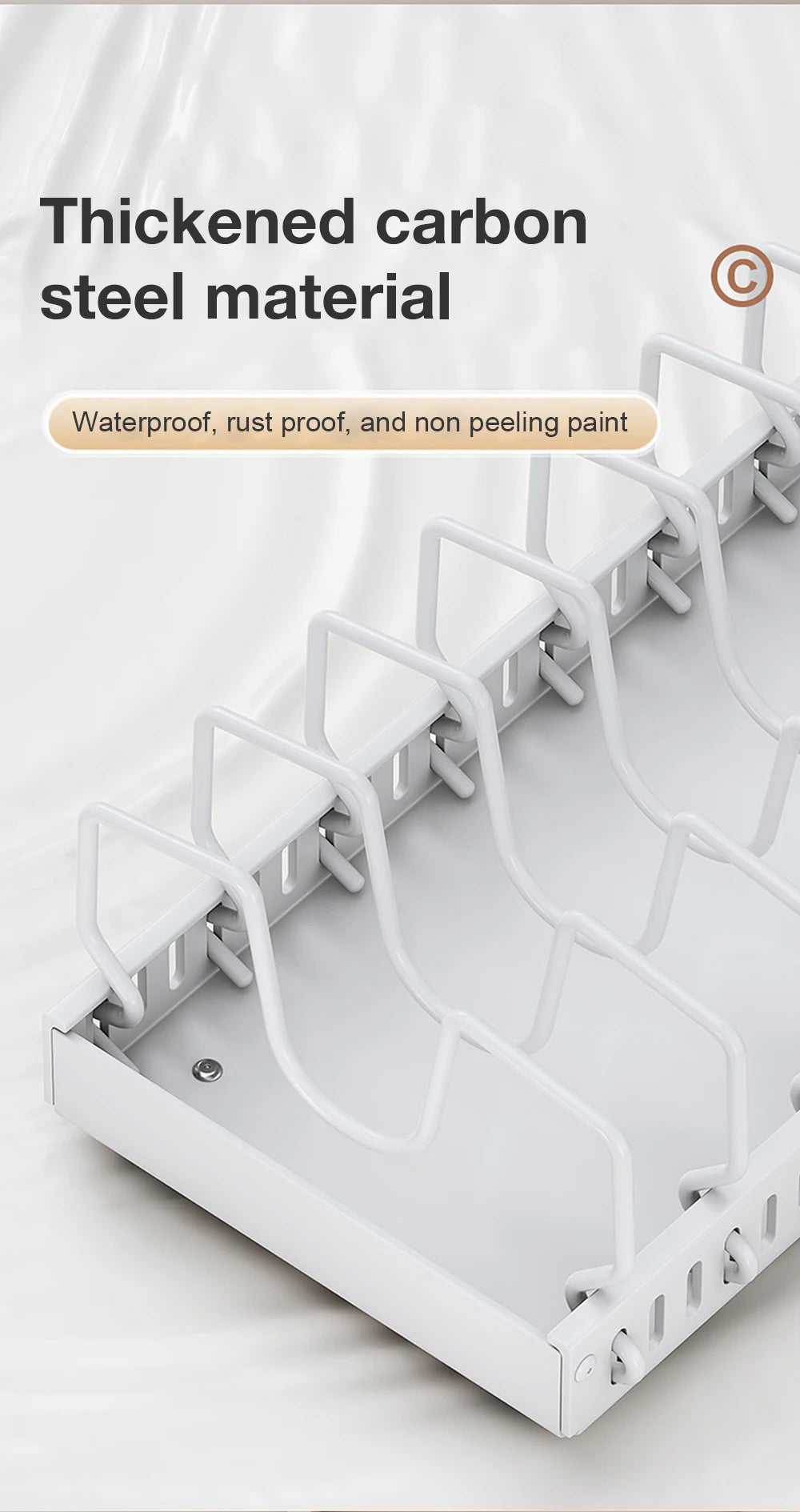 Pull out Pots and Pans Organizer Sliding Pot Lid Holder Kitchen Spice Rack Tableware Organizer Multifunctional Dish Drying Racks