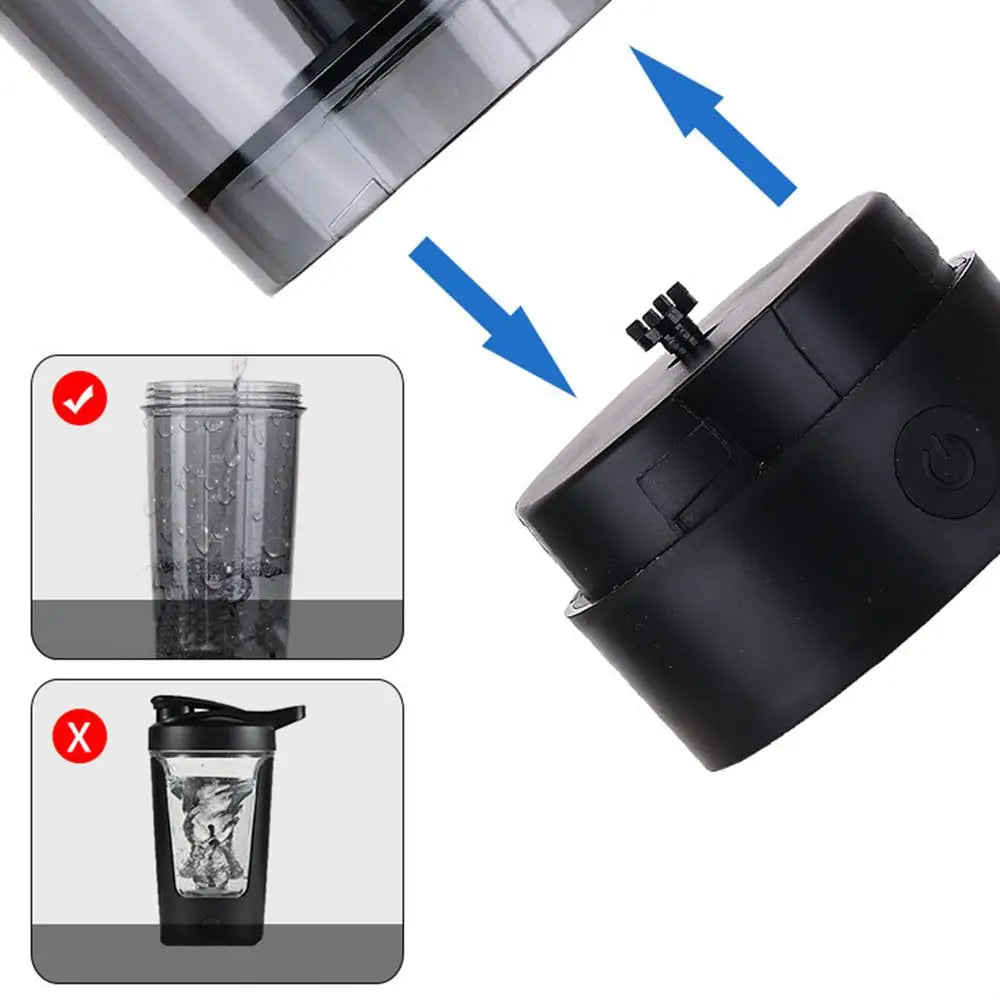 Protein Blender Gym Shaker Bottle Cup 23oz Leak Proof Portable Electric Rechargeable Bottle For Gym Workout Travel Sports