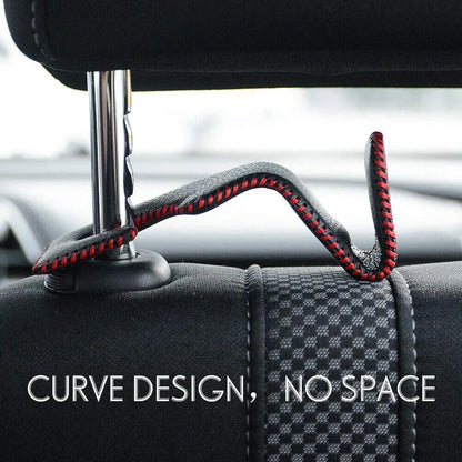 2PCS Car Headrest Hooks Universal Back Seat Hanger Headrest Holder Hooks Leather Car Seat hooks Automobile Interior Accessories