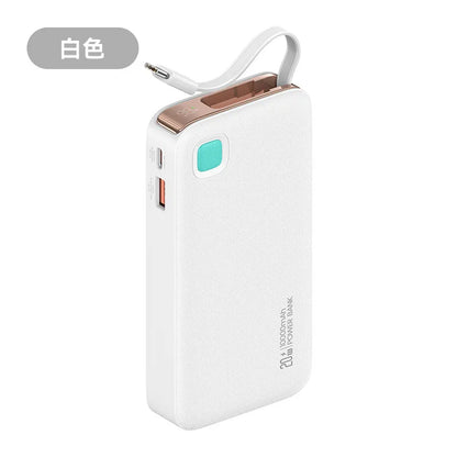 Hot Sale Bank Power With Cable Portable Power Bank PD 20W Fast Charger With Type C Cable Three Charger Port Bank Power