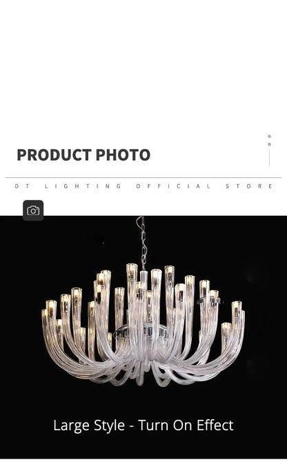 ART DECO Glass Chandelier for Living Room Bedroom Dining Room Designer Luxury LED Hanging Ligting 2024 NEW Lamp