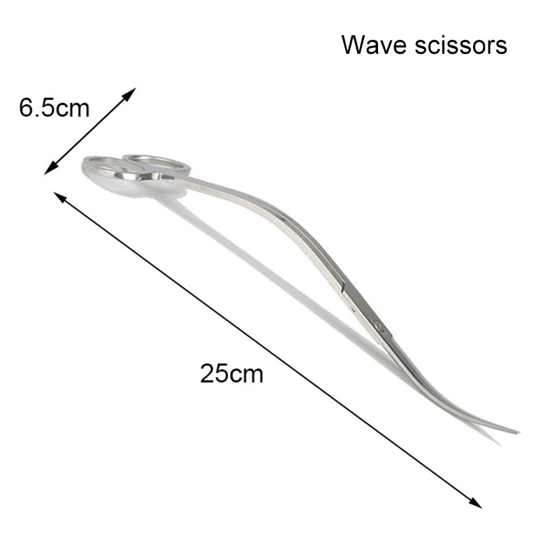 Aquarium Scissors Tweezers Tool Fish Tank Plants Wave Scissors Water Grass Stainless Cleaning Tools Holder Aquarium Accessories