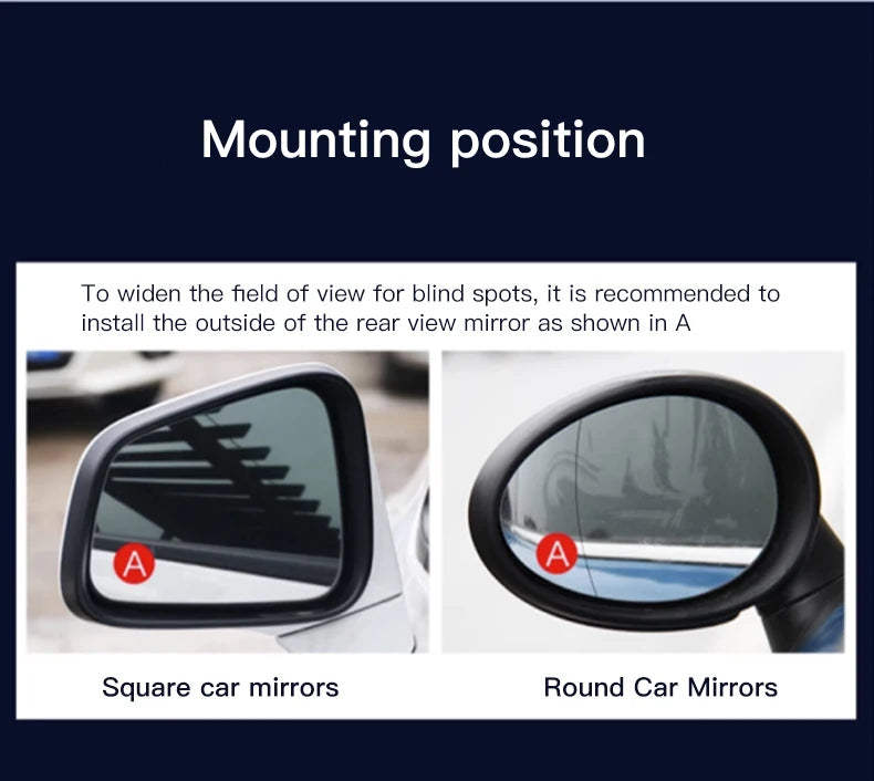 Car Rearview Mirror 360° Small Round Mirror Auto Accessories