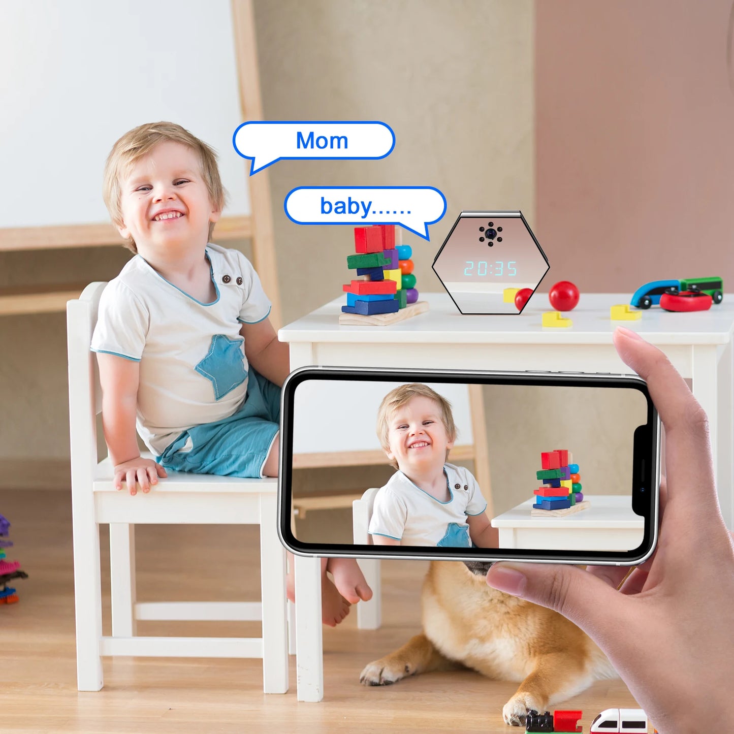 Indoor home surveillance camera, mobile phone, remote network, HD night vision, wireless camera, caretaker