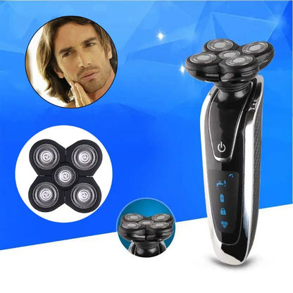 Replacement for Head Shavers 5 Heads Beard Hair Replacement Easy to Clean Electric Shaver Fit Your Face and for Dropship