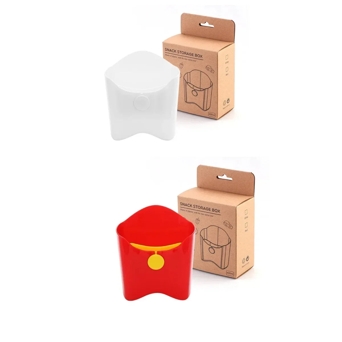 Portable Plastic French Fries Cup Snack Organizer Food Grade PP Salad Cup Square Salad Bowl