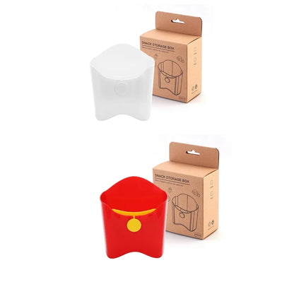 Portable Plastic French Fries Cup Snack Organizer Food Grade PP Salad Cup Square Salad Bowl