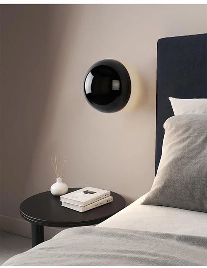 Nordic decorative gold circular wall lamp bedroom bedside living room dining room art minimalist wall mounted lamp