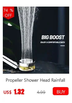 High Pressure Water Saving Rainfall Shower Head Bathroom Accessories ABS Chrome Holder Showerhead  Bathroom Accessories