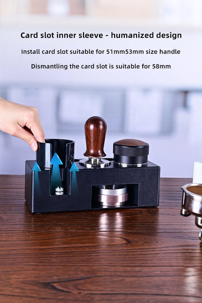 Barista Tool  Espresso Tamper Holder Black White ABS Station Coffee Knock Box Multifunction Coffee Tamper Portafilter