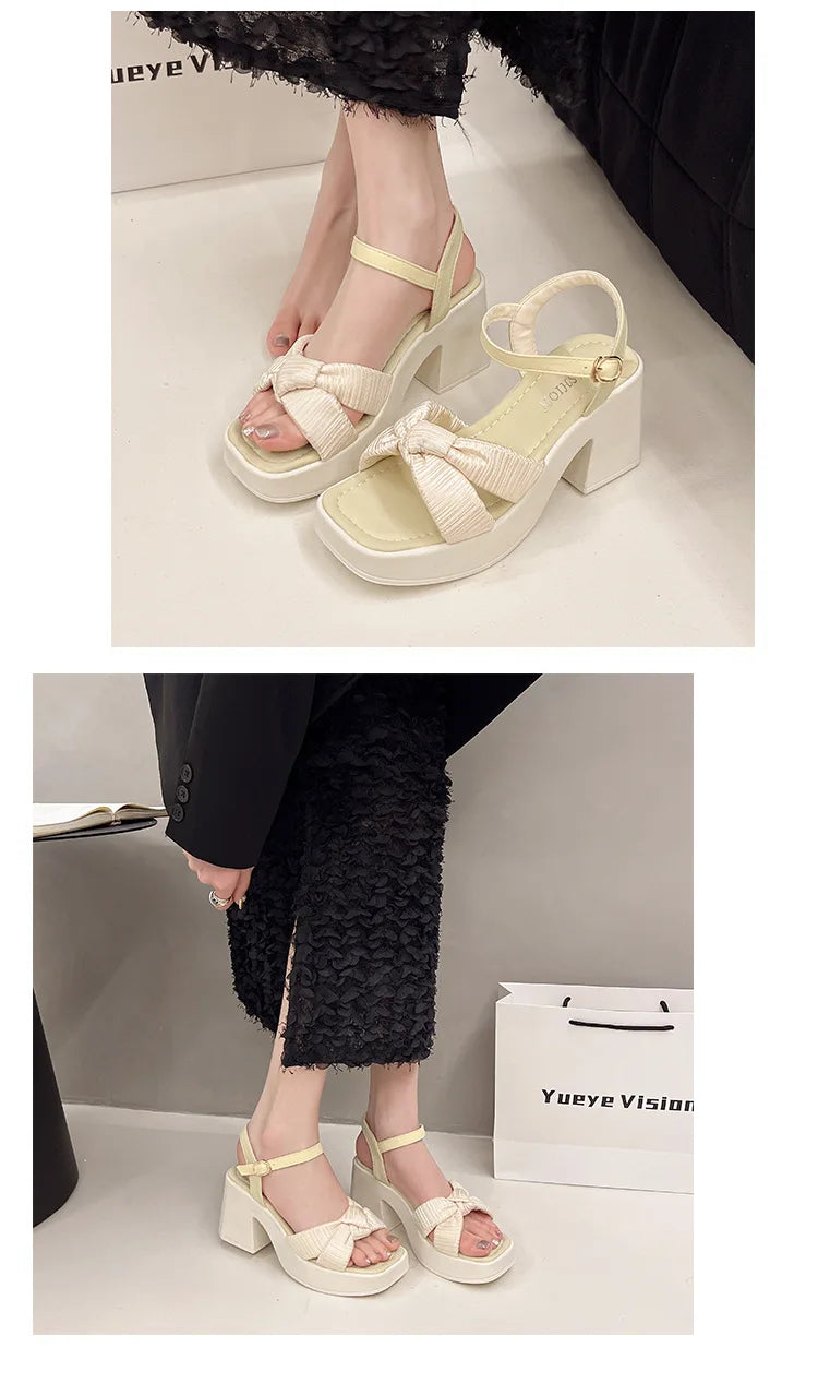 Women Platform Sandals Summer Ladies Wedge Platform High Heels Fashion Elegant New Women Causal Beach Sandals Versatile Open-toe