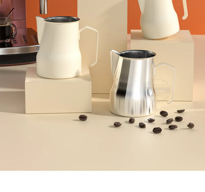 Milk Frothing Pitcher Jug 350/500ML Stainless Steel Coffee Milk Frothing Jug for Espresso Latte Art Barista Steam Milk Jug