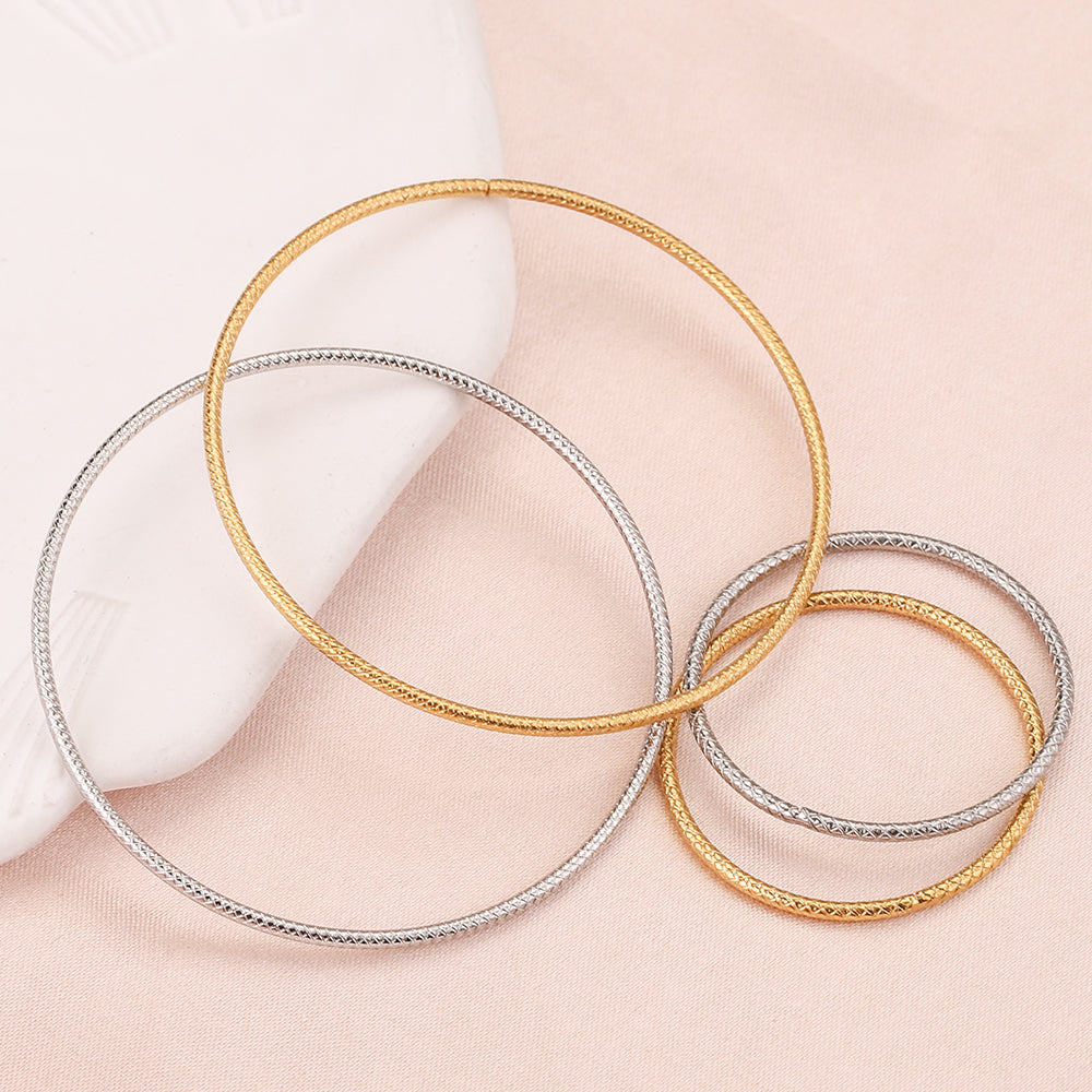 10pcs 30/50mm Round Stainless Steel Jump Rings Gold-Plate Twisted Closed Ring for DIY Jewelry Making Earring Accessories