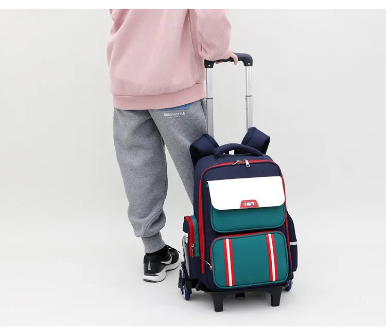 Rolling Backpacks for Primary School Children Trolley School Student Backpack Wheeled Bag Back To School Backpacks with Wheels