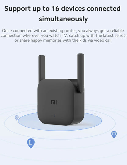 New Original Xiaomi Wifi Amplifier Pro 300M 2.4G Repeater Network Expander Range Extender Roteader Mi Wireless Wi-Fi Router