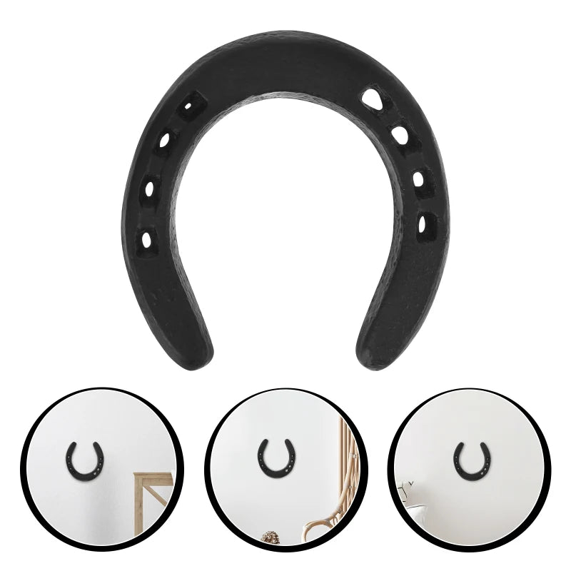 Large Decorative Horseshoes Cast Iron Horseshoe Wall Hanging Metal Wall Sculpture Horseshoe Shaped Decorations Iron Figurines