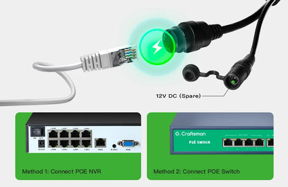 XMeye 6MP 8MP 3.6mm Security POE Audio Red&Blue Warning Lights Onvif Video Surveillance Security