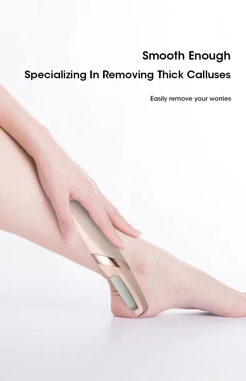 NEW USB Electric Dead Skin Pedicure Automatic Foot Grinder Rechargeable Roller Feet Pedicure Tool with 2 Removable Roller Heads