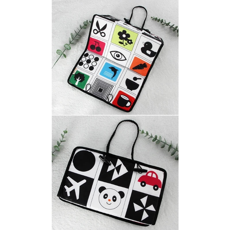 Infant Baby Car for Seat Back Hanging Folding Mirror Travel Portable Cartoon Patterns Toddlers Learning Cognitive High