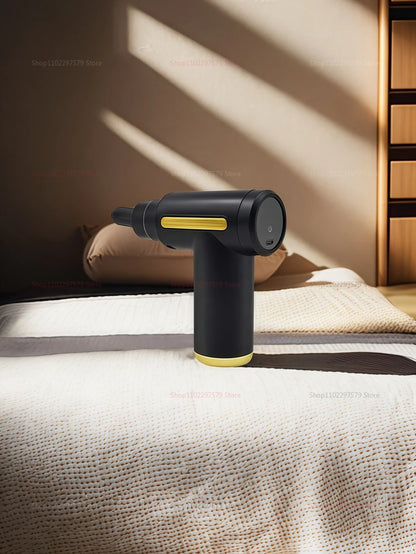 Portable Mini Electric Massager Gun for Body Deep Tissue Muscle Relaxation With LED Touch Screen 4Replaceable Massage Head