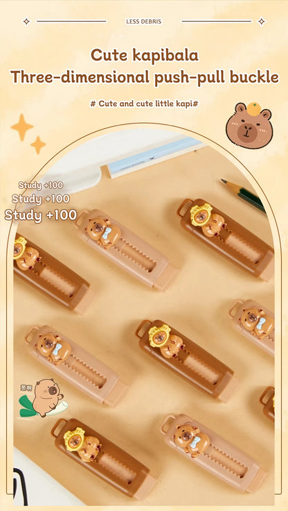 Kapibala push-pull eraser, suitable for drawing and design, office culture and educational supplies