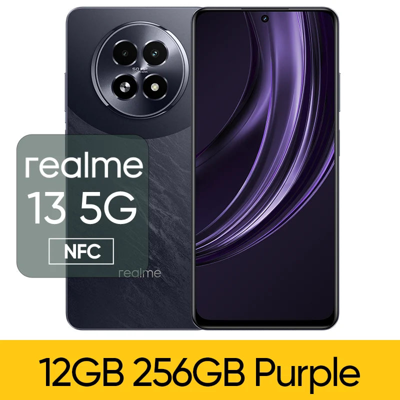 realme 13 5G Smartphone 6.72" 120Hz Display 50MP OIS Camera 120Hz LCD Eye Comfort Display 45W Fast Charge 5000mAh Battery IP64