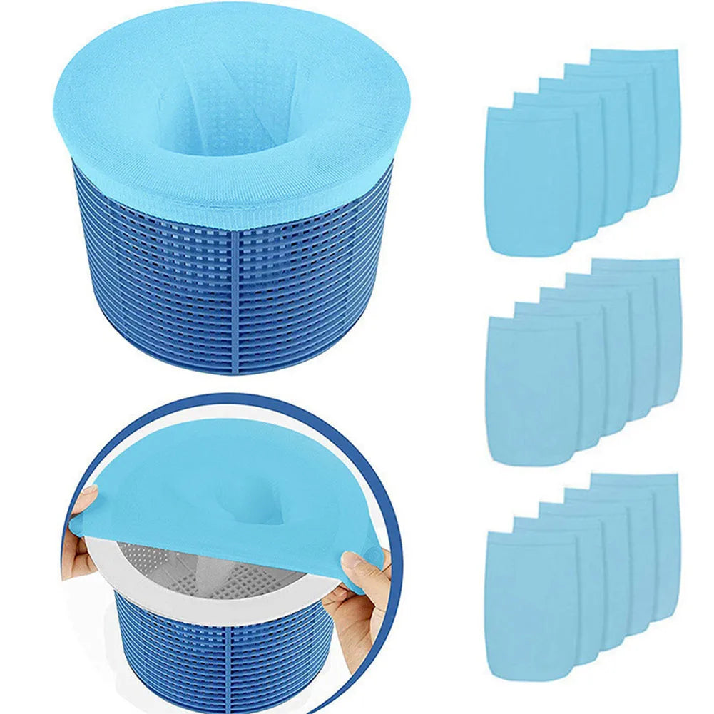 Pool Skimmer Socks Pool Cleaning Reusable Savers Nylon Mesh for Filters Baskets Skimmers Swimming Pool Accessories