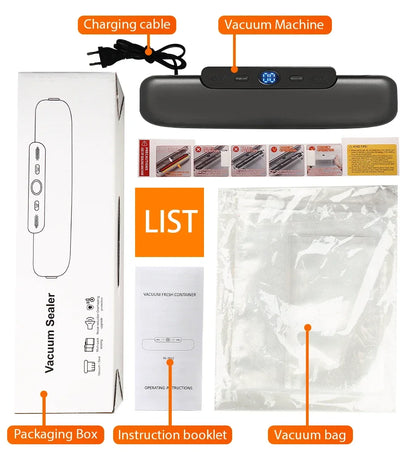 Portable Vacuum Sealer Package Machine Food Vacuum Sealer With Free 10pcs Vacuum bags Household Vacuum Food Sealing preservation