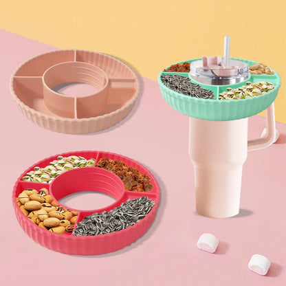 Snack Bowl For Stanley Cup, Silicone Snack Tray Compatible With Stanley Cup, Reusable Snack Ring