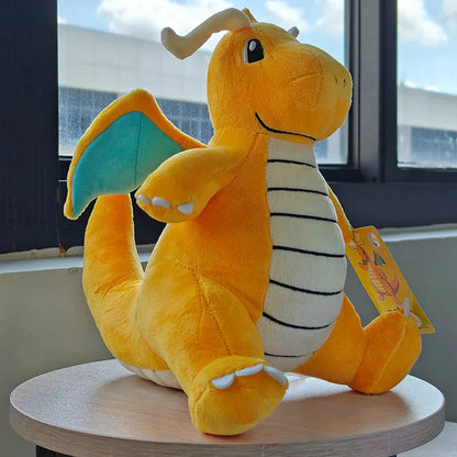 Pokemon Stuffed Toys Kawaii Dragonite Cartoon&Cute Plush Dolls Throw Pillow Birthday Gift for Kids Friends Boys Home Decoration