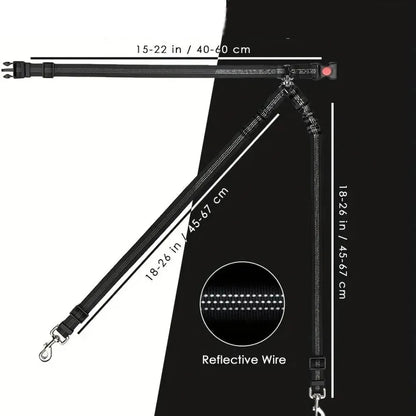 Double-headed Dog Safety Harness Pet Car Headrest Restraint Device Adjustable Tension Split Connection Safety Harness for Travel