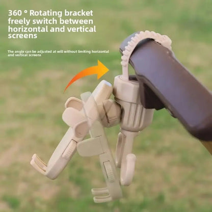 2 in 1 Baby Stroller Hooks Rotatable Creative Stroller Phone Holder Stable Detachable Bicycle Hanging Double Hook Universal